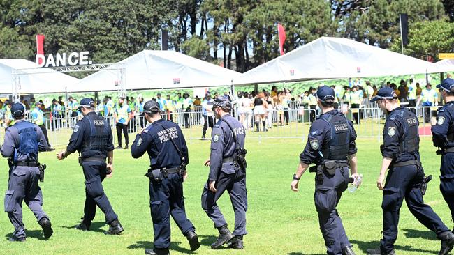 Police charged 16 people with drug possession at this year’s Listen Out Music festival. Picture: NewsWire / Jeremy Piper