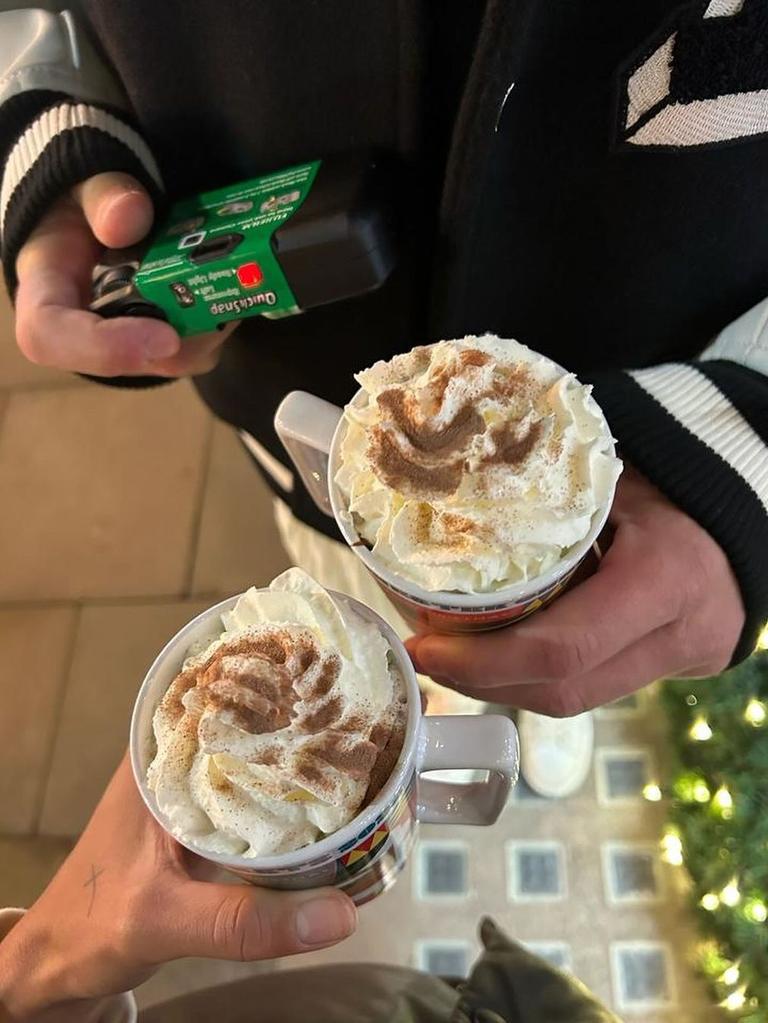 Nathan Cleary hinted at his budding relationship with Mary Fowler on Instagram with this ‘soft launch’ post, which included their hands holding cups of ice cream. Picture: Instagram