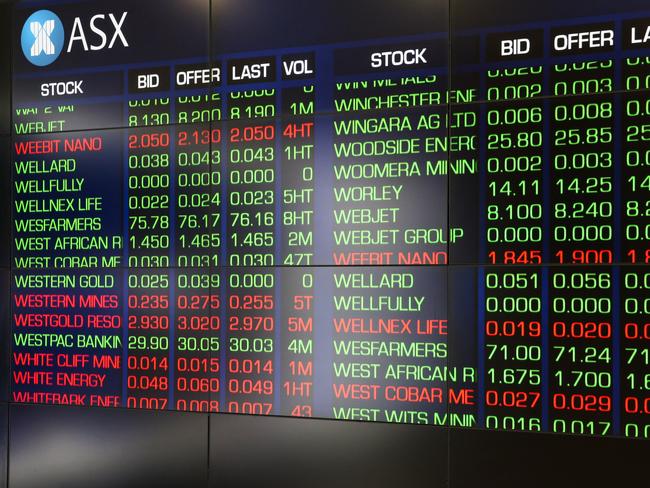 SYDNEY, AUSTRALIA : NewsWire Photos - SEPTEMBER 30 2024 ; A general view of the digital boards at the ASX in Sydney. Picture: NewsWire / Gaye Gerard