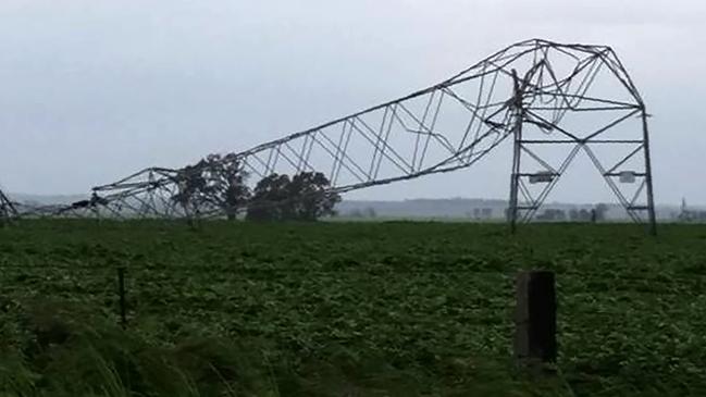 Remember this? A huge storm knocked down electricity towers and contributed to a statewide blackout that was later partly blamed on the electricity system. Picture: Debbie Prosser/AFP