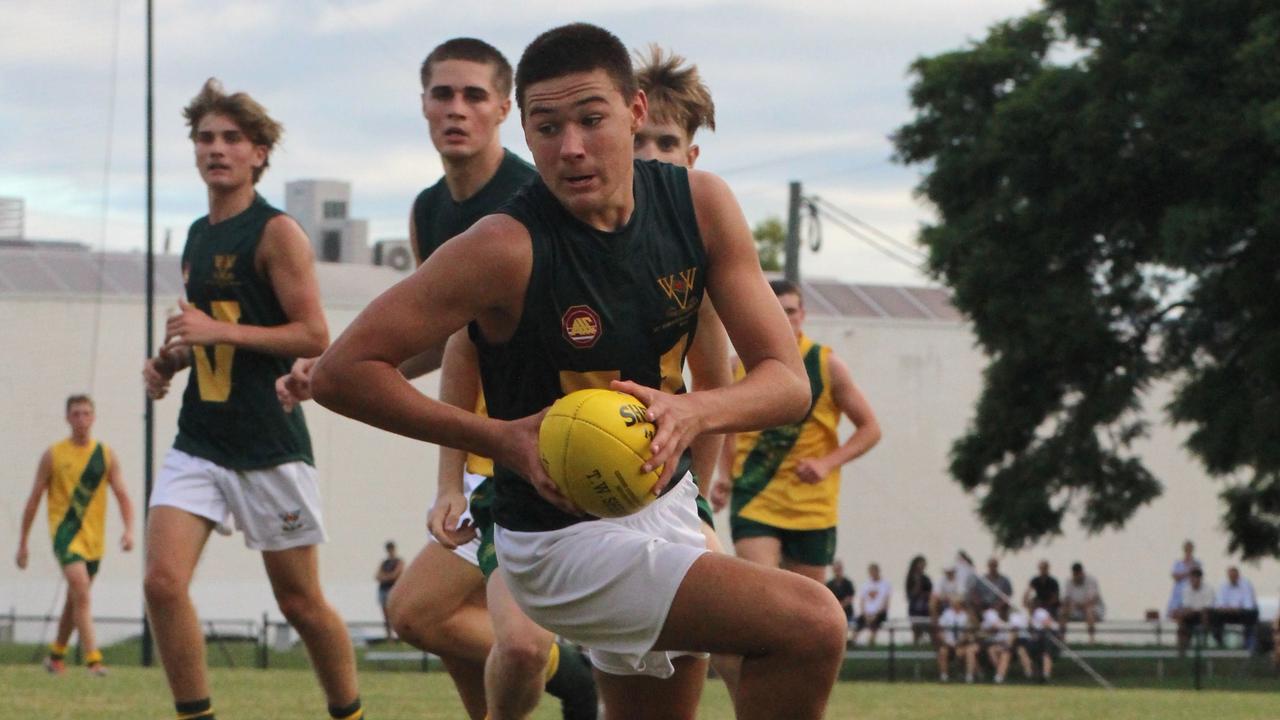 AIC Aussie Rules Football round 2 action between St Patrick's College and Villanova College.