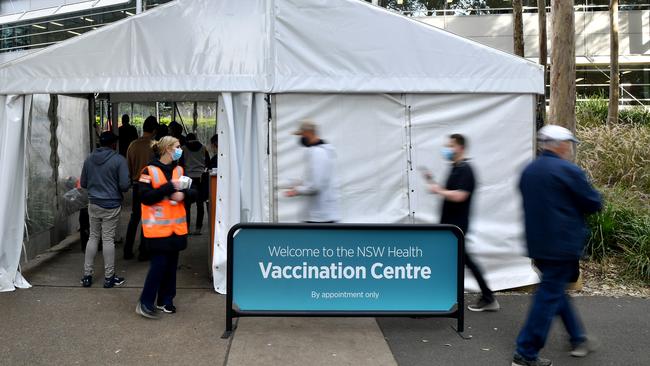 The NSW declaration makes getting 80 per cent of Australians vaccinated before the end of the year an achievable task. Picture: NCA NewsWire/Joel Carrett