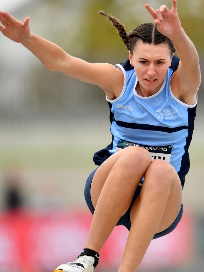 Caitlyn Martin at the Australian Little Athletics titles.