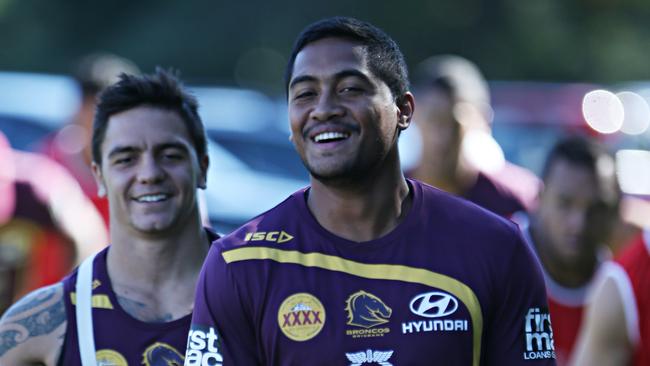 Anthony Milford at Broncos training at Red Hill. Pic Annette Dew