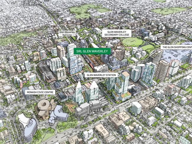 How the SRL Glen Waverley precinct is expected to look. Picture: Supplied