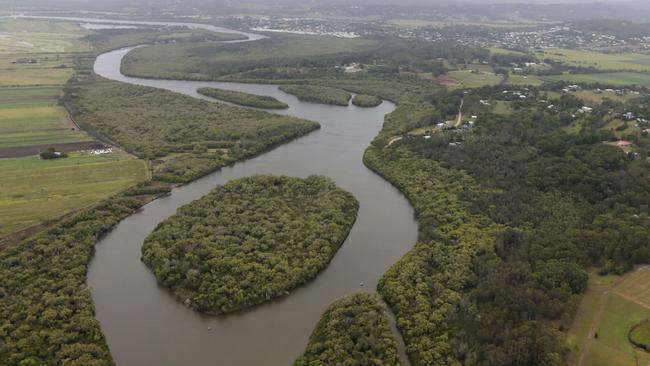 Aerial image over Maroochy River.
