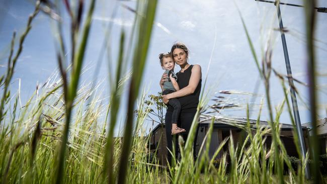 Danielle Vizzini says the council has ignored her complaints about long grass. Picture: Jake Nowakowski