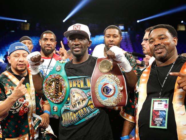 Terence Crawford has vacated his junior welterweight titles to move up a division. Picture: Steve Marcus/Getty Images
