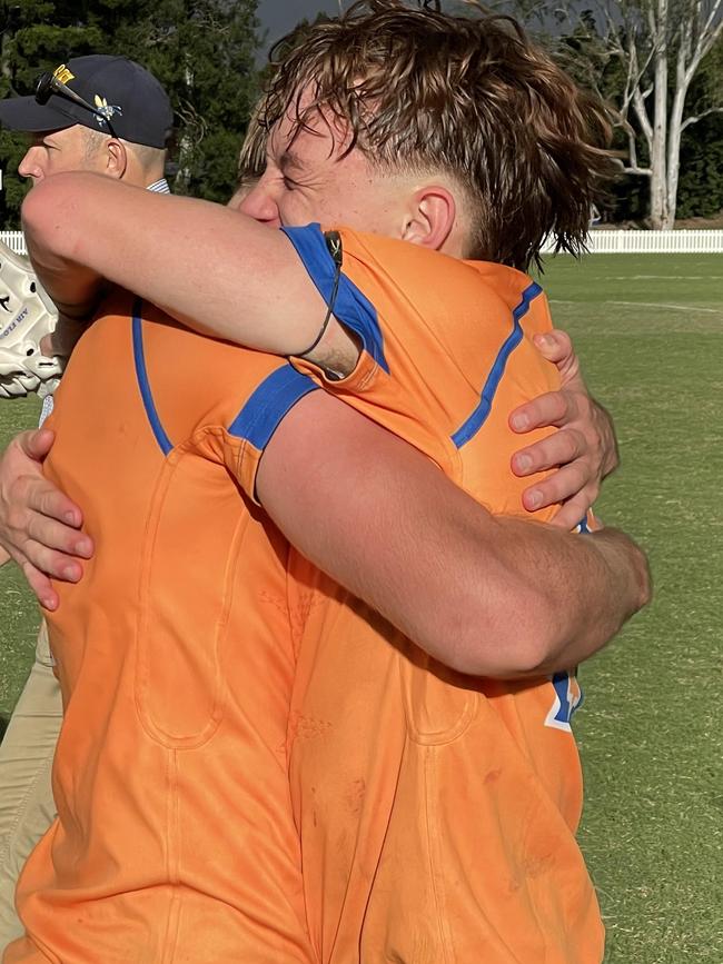 Unrestrained joy greeted fulltime for Marist players.