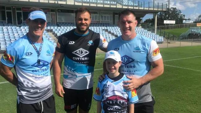 Zane West gets to meet his Cronulla Sharks heroes.