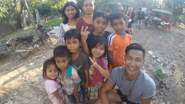 REA Group software developer Mark Ocampo at the Feeding Dreams Cambodia school outside Siem Reap.