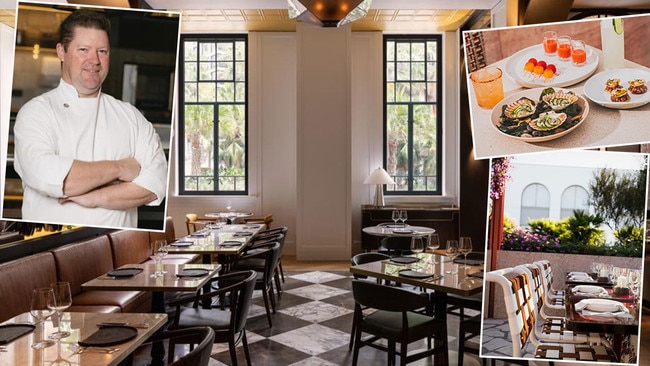 Brasserie 1930, main picture, has installed new head chef Troy Spencer, top left, as the boutique hotel restaurants wars heat up with newcomers like Lotties at The Eve in Surry Hills, top and bottom right. Pictures: Supplied