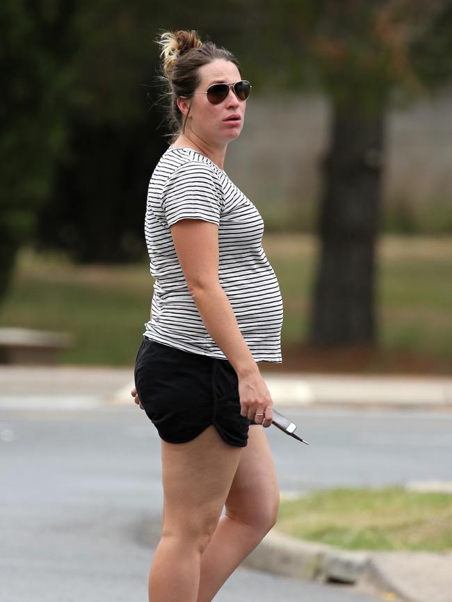 A pregnant Vikki Campion pictured in Canberra. Picture John Grainger