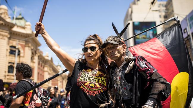 Greens Senator Lidia Thorpe took part in the Invasion Day rally on January 26 in Melbourne. Picture: Darrian Traynor/Getty Images