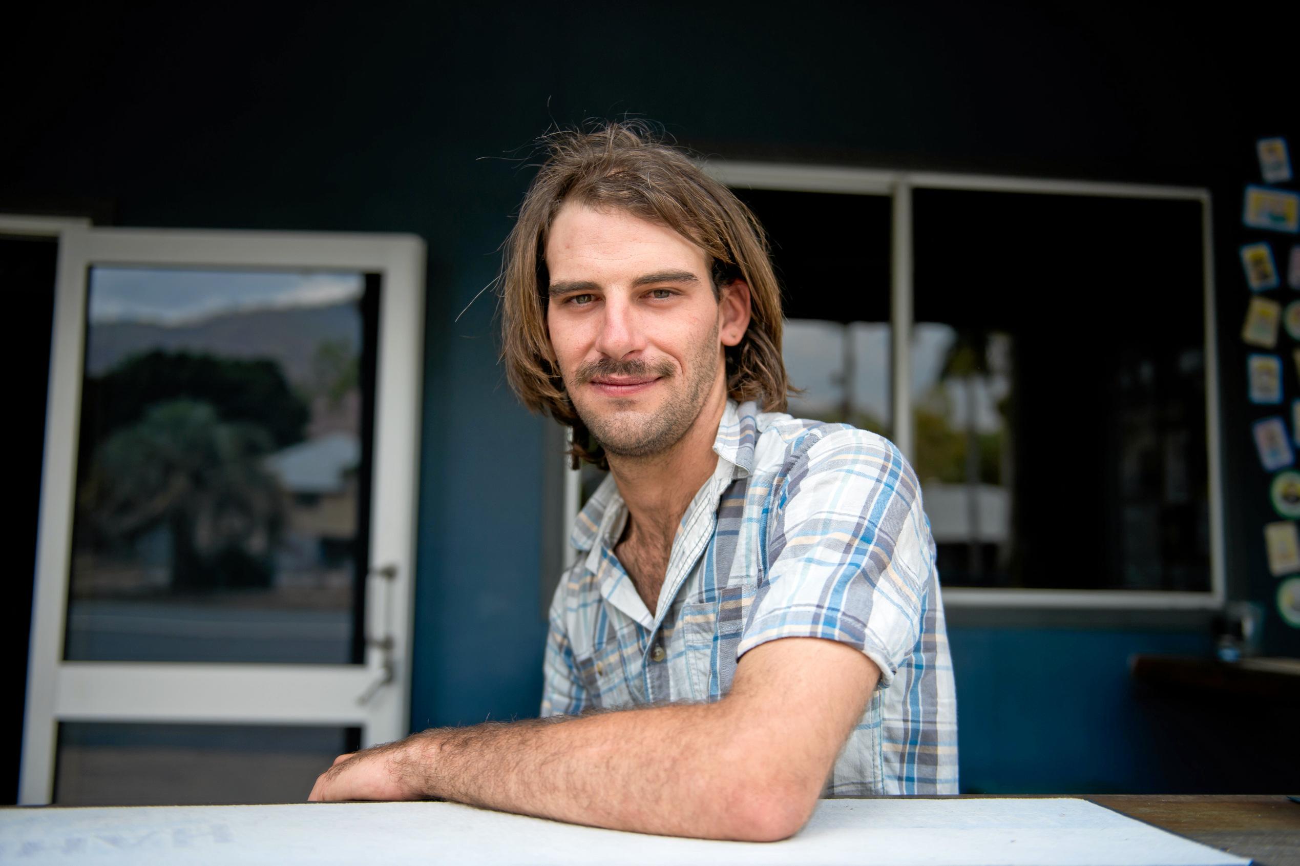 Brendan Scriha has been helping fight the fires burning near Finch Hatton. Picture: Emma Murray