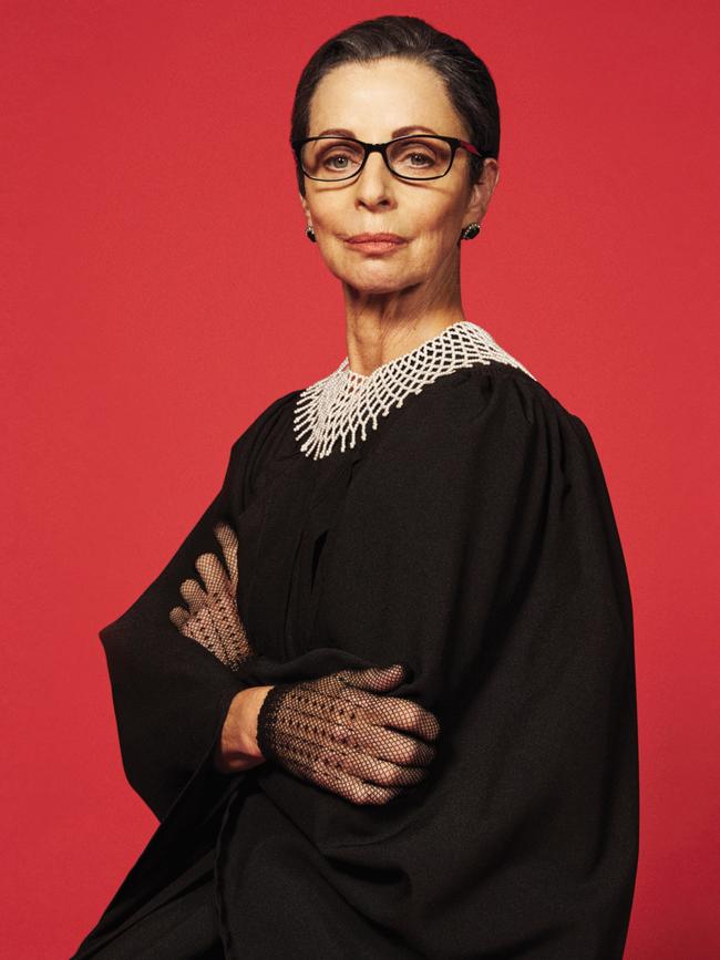 Mitchell as Ruth Bader Ginsburg. Picture: Rene Vaile