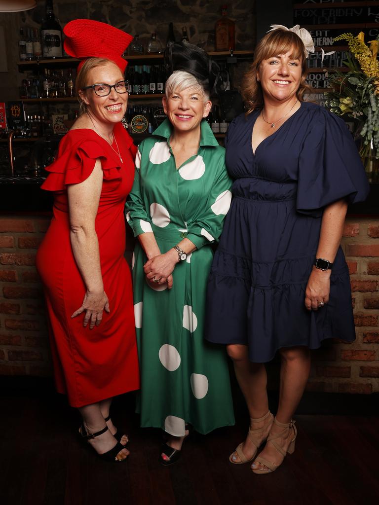 Megan McLaren, Mischa Grubb, Brooke Erends. Melbourne Cup event at The Brick Factory in Salamanca. Picture: Nikki Davis-Jones