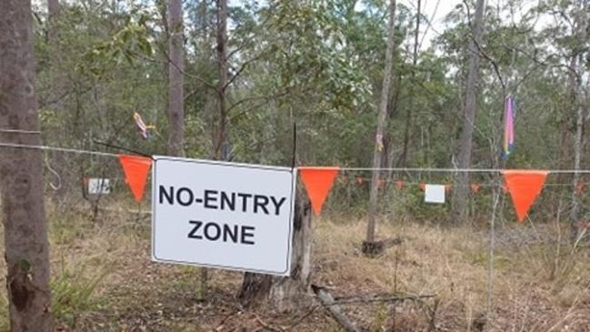 A no entry zone off Keefton Road where the remains of what is now believed to be a woman have been found.