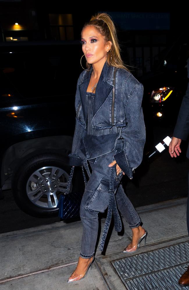 Jennifer Lopez wears all-denim outfit to Hustlers premiere | Herald Sun