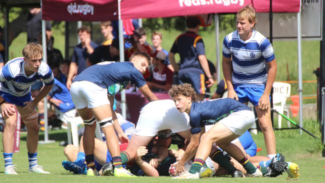 Ballymore Cup rugby action at the Albany Creek Brumbies Junior Rugby Union Club on Friday, April 12, 2024.