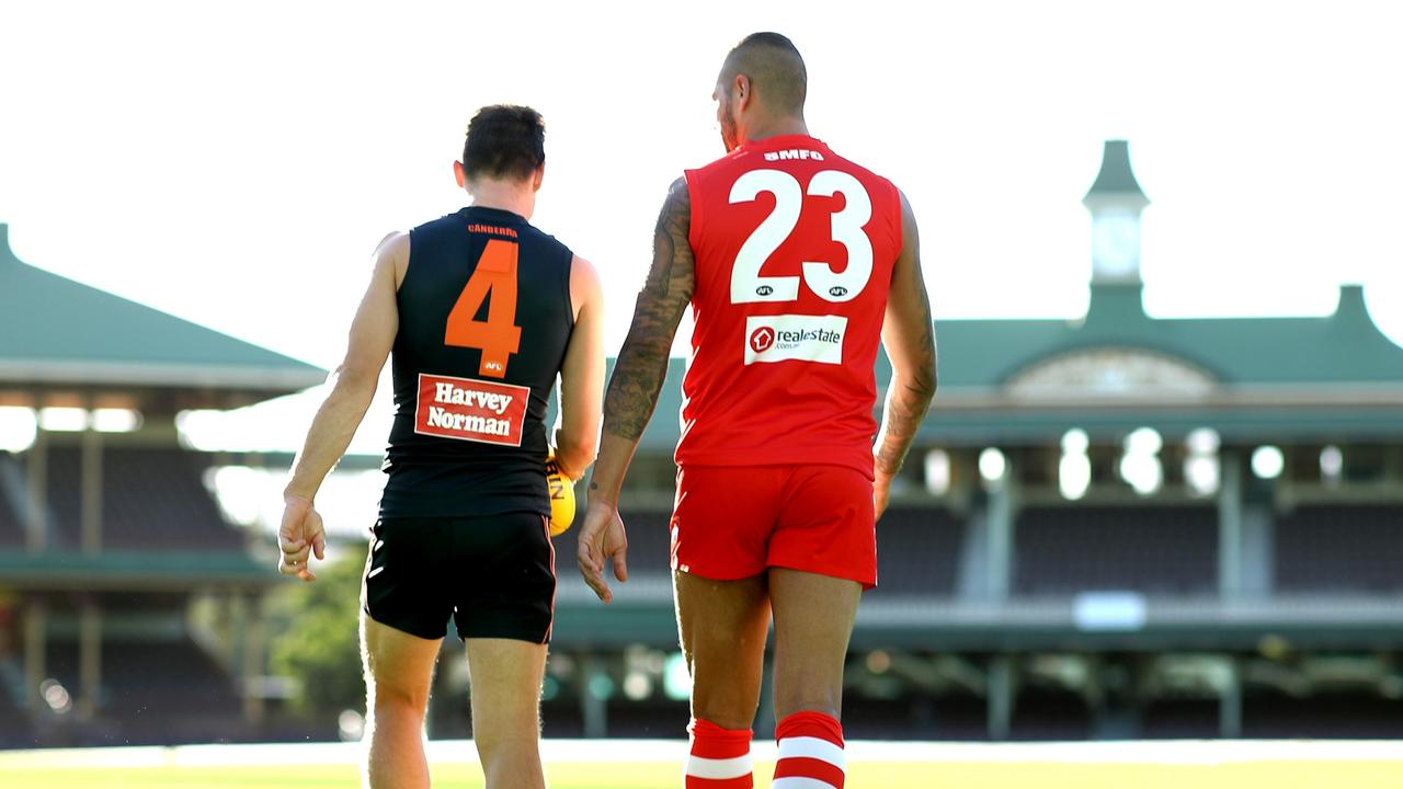 Toby Greene and Lance Franklin will go down as two of the great modern forwards. Picture: Phil Hillyard