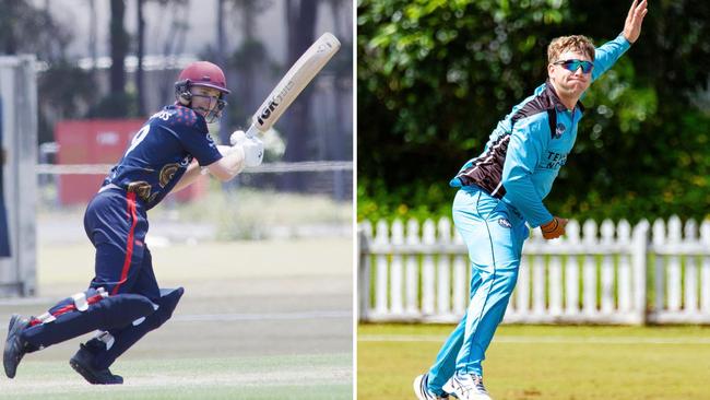 Maroochydore captain Blaine Schloss and Tewantin-Noosa captain Michael Eckard. Pictures: Mitch Ensby and Matt Mayo Photography.