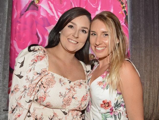 Hannah Talbot and Emma Herbert at Melbourne Cup celebrations at GCCEC, Broadbeach. Picture: Regina King.