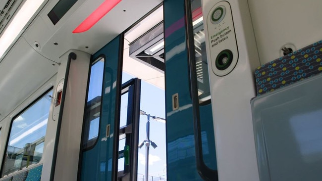 doors only open and close when the train doors are aligned with them.