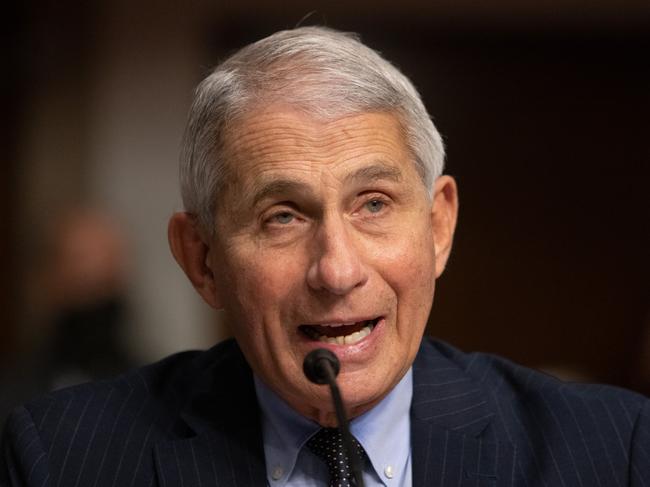 Dr. Anthony Fauci, Director of the National Institute of Allergy and Infectious Diseases at the National Institutes of Health, has discredited claims in a Trump ad. Picture: AFP