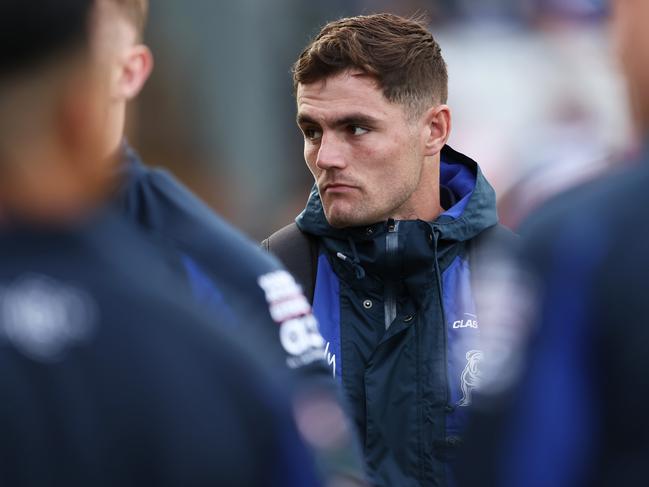 WOLLONGONG, AUSTRALIA - APRIL 30:  Kyle Flanagan of the Bulldogs looks on after playing in the NSW Cup during the round nine NRL match between St George Illawarra Dragons and Canterbury Bulldogs at WIN Stadium on April 30, 2023 in Wollongong, Australia. (Photo by Matt King/Getty Images)