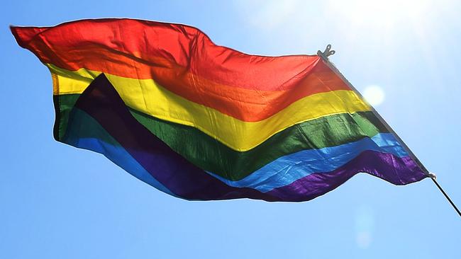 A marriage equality flag has been burned in Brunswick. Picture: Justin Kennedy