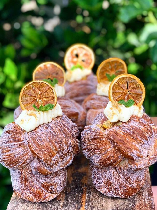 Paddock Bakery lemon cheesecake cruffin.