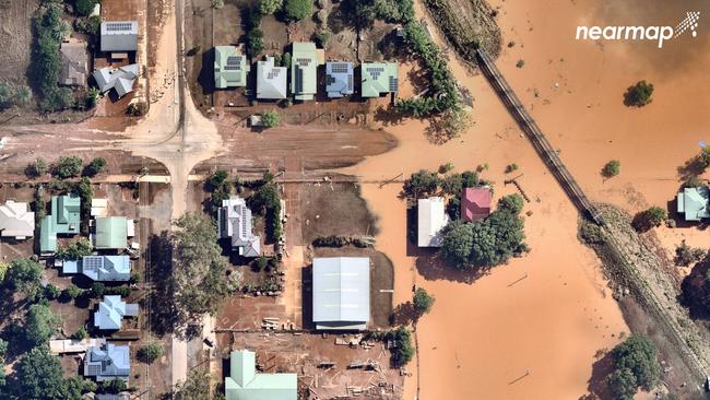 North Lismore after the record 2022 floods. Aerial imagery by Nearmap