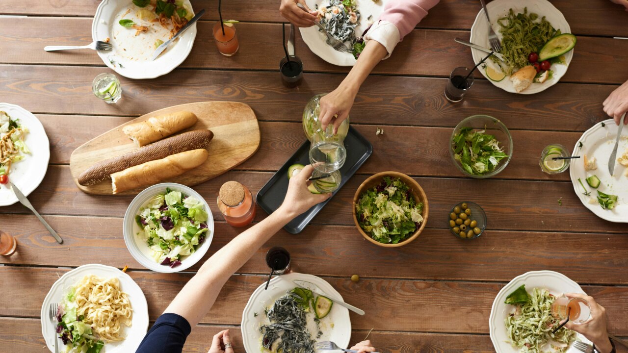 Always order vegetable sides or salads to balance out the meal. Image: Pexels