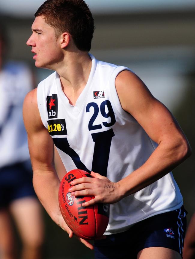 Dustin Martin in action for Vic Country in the 2009 under-18 national championships. Dustin Martin