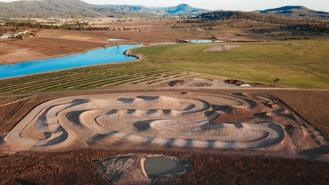 An aerial of the epic motocross track