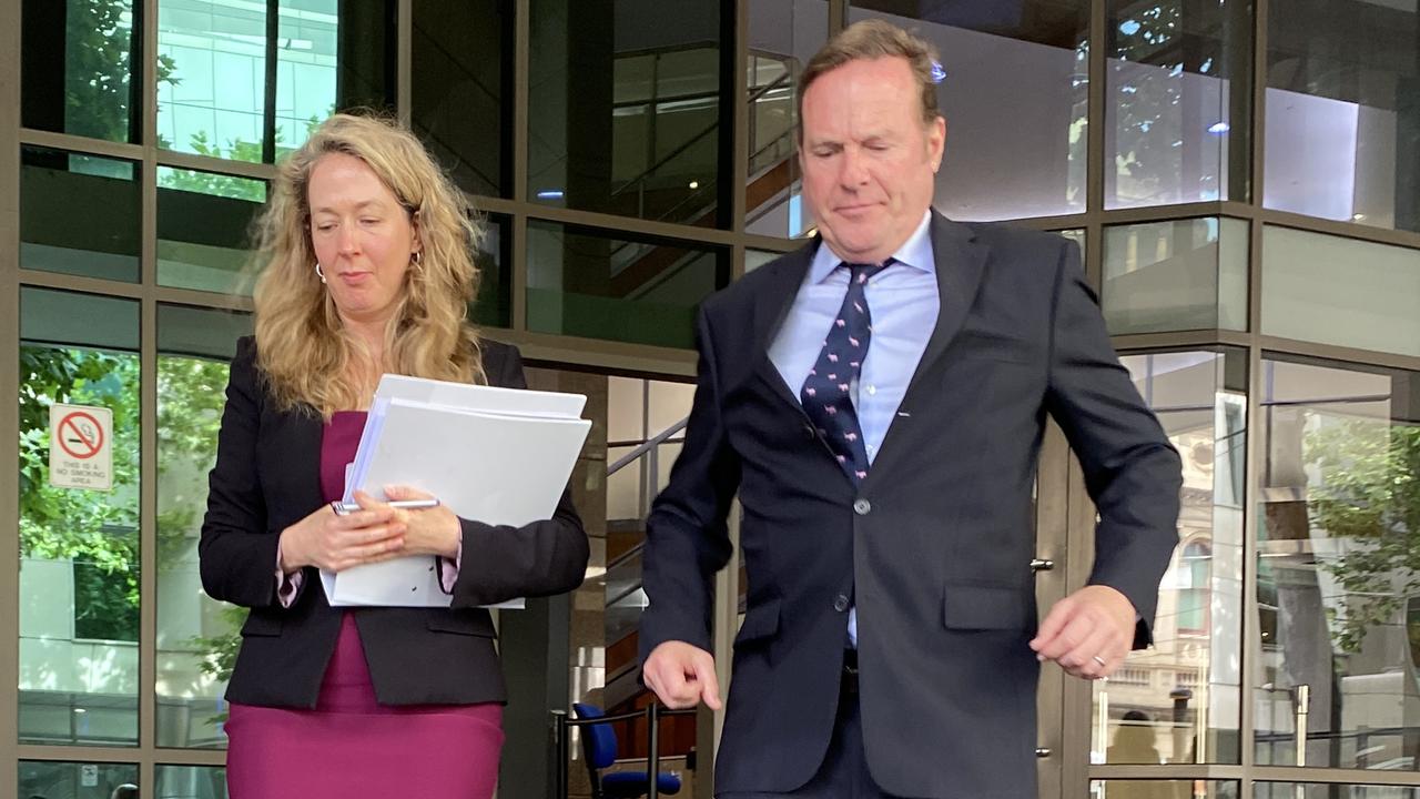 Duncan Stewart outside court with his barrister Ruth Shann. Picture: Angelica Snowden