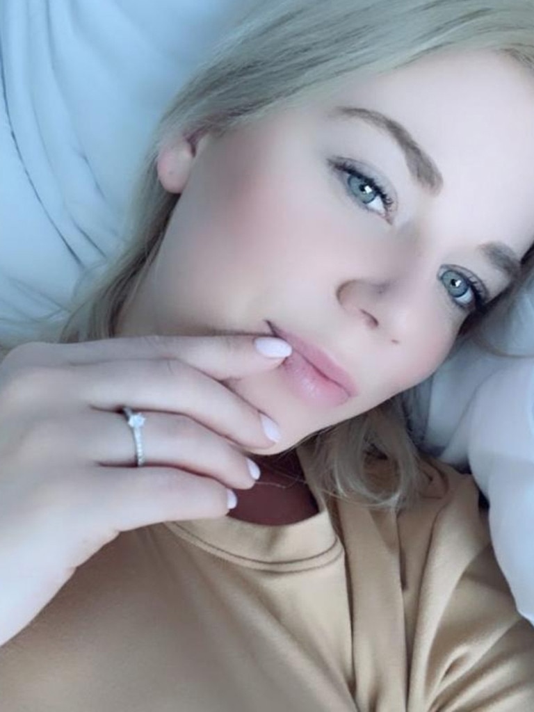 Sainsbury dropped hints she was engaged before declaring “yes people, I’m engaged” last year. Picture: Instagram