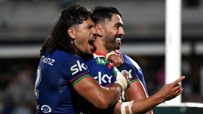 The Warriors scored two tries in the second half to threaten the Sea Eagles, but were unable to finish the job. Picture: Getty Images