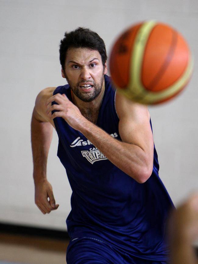 The former NBL big man at a Cairns Taipans training session in 2009.