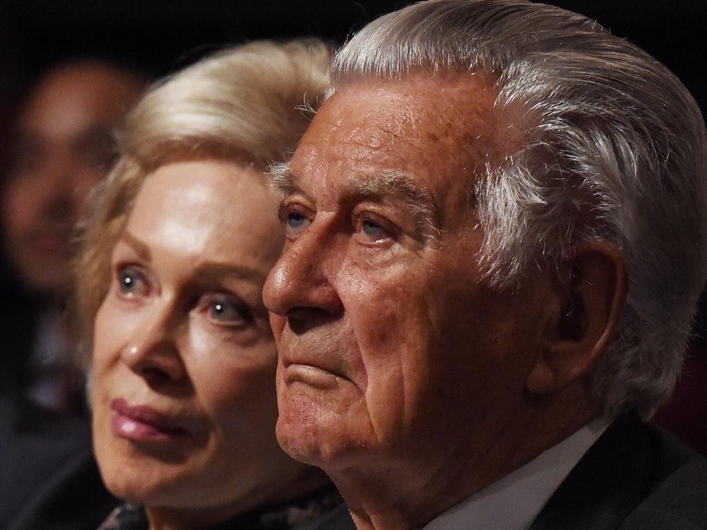 Bob Hawke with his beloved wife Blanche d’Alpuget. Picture: Mick Tsikas-Pool/Getty Images