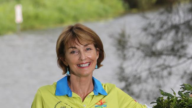 Donelle Coulter, a volunteer for the games, at home at Clear Island Waters before heading to work. Picture Glenn Hampson