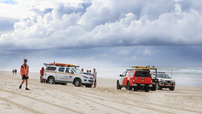 The scene of the fatal shark attack at Salt Beach. Picture: Scott Powick