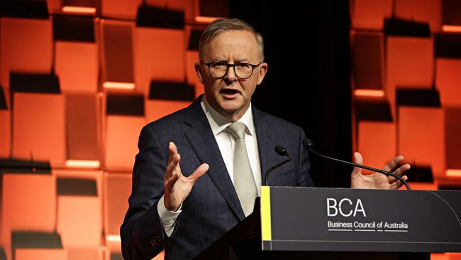 Anthony Albanese at the Business Council of Australia annual dinner in August. Picture: Adam Yip