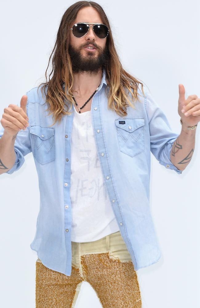 Hair envy ... Jared Leto’s lush locks and facial scruff are no more. Picture: Pascal Le Segretain/Getty Images