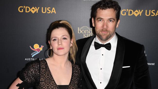 Harriet dyer with Australian actor boyfriend Patrick Brammall at the 16th annual G'Day USA Los Angeles Gala. Picture: Robyn Beck/AFP