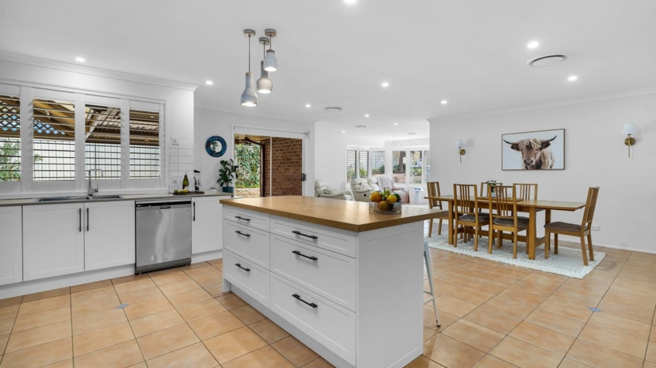 Mount Annan home for sale, the listing describes the kitchen as a "Hampton-style open plan kitchen."