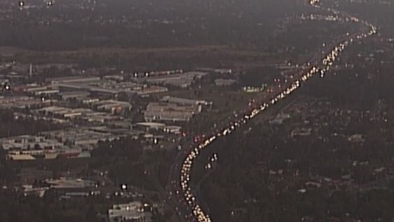 Traffic along the M1 as Queenslanders head out of Brisbane for the long weekend. Picture: supplied