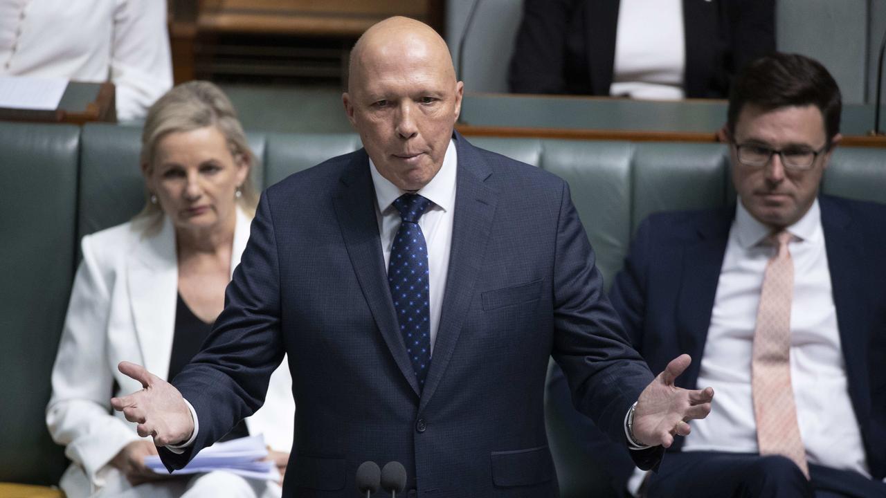 CANBERRA, AUSTRALIA - NewsWire Photos DECEMBER 01, 2022: Opposition Leader Peter Dutton during Question Time in the House of Representatives in Parliament House in Canberra.Picture: NCA NewsWire / Gary Ramage