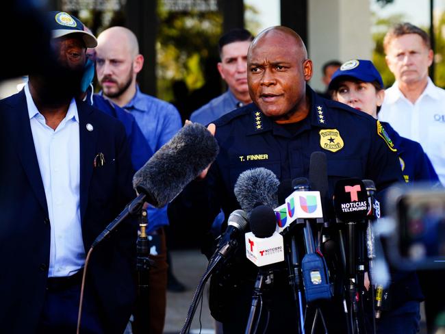 Houston Chief of Police Troy Finner reportedly relayed his concerns to Travis Scott before the rapper took to the stage. Picture: Getty Images